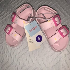 Cat and jack toddler girls pink sandals.